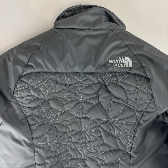 NORTH FACE Catawissa Jacket Coat Women Size Small Gray Floral - Picture 4 of 13
